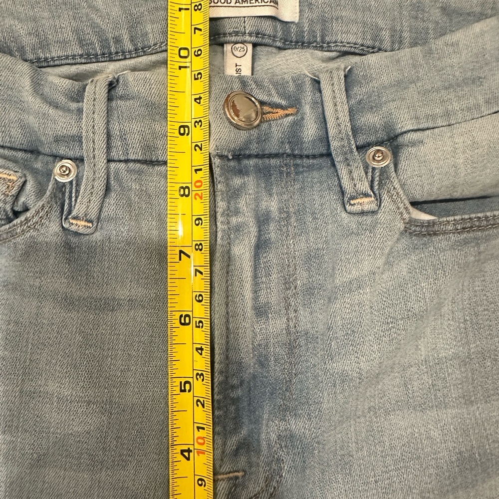 Good American Light Wash Skinny Jeans | Women's Size 0 / 25 High-Rise - Picture 8 of 8